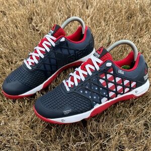 Reebok Crossfit Nano 4.0 Shoes Womens 7.5 Blue Red USA American Flag CF74 M48466
